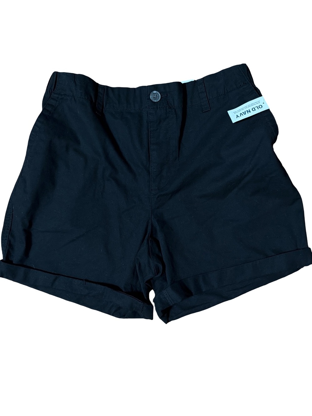 Old Navy Black  Roll-Cuff Cotton Shorts- Size M